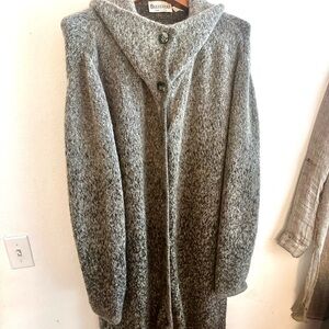 Warmest Sweater Ever!❤️Italian Mohair, Wool Button Up Duster Coat. Belvedere. S